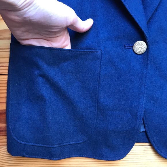 Pendleton Navy Wool Gold Button Blazer, EUC, 0/2 - Picture 6 of 14